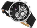 Buy Shop Tommy Hilfiger Legend Chronograph Black Dial Black Leather Strap Watch For Men - 1710565 USA Online