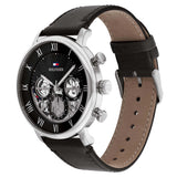Buy Shop Tommy Hilfiger Legend Chronograph Black Dial Black Leather Strap Watch For Men - 1710565 USA Online