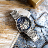 Buy Shop Tommy Hilfiger Legend Chronograph Blue Dial Silver Steel Strap Watch For Men - 1710569 USA Online