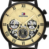 Buy Shop Tommy Hilfiger Legend Chronograph Gold Dial Black Mesh Bracelet Watch For Men - 1710568 USA Online