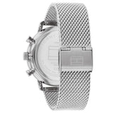 Buy Shop Tommy Hilfiger Legend Chronograph Green Dial Silver Mesh Bracelet Watch For Men - 1710567 USA Online
