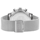Buy Shop Tommy Hilfiger Legend Chronograph Green Dial Silver Mesh Bracelet Watch For Men - 1710567 USA Online