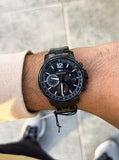 Buy Shop Tommy Hilfiger London Chronograph Black Dial Black Steel Strap Watch for Men - 1791529 USA Online