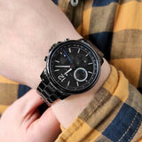 Buy Shop Tommy Hilfiger London Chronograph Black Dial Black Steel Strap Watch for Men - 1791529 USA Online
