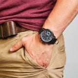 Buy Shop Tommy Hilfiger London Chronograph Black Dial Black Steel Strap Watch for Men - 1791529 USA Online