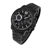 Buy Shop Tommy Hilfiger London Chronograph Black Dial Black Steel Strap Watch for Men - 1791529 USA Online