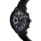 Buy Shop Tommy Hilfiger London Chronograph Black Dial Black Steel Strap Watch for Men - 1791529 USA Online