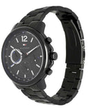Buy Shop Tommy Hilfiger London Chronograph Black Dial Black Steel Strap Watch for Men - 1791529 USA Online