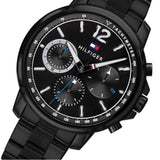 Buy Shop Tommy Hilfiger London Chronograph Black Dial Black Steel Strap Watch for Men - 1791529 USA Online