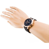 Buy Shop Tommy Hilfiger London Chronograph Blue Dial Brown Leather Strap Watch for Men - 1791532 USA Online