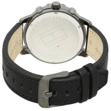 Buy Shop Tommy Hilfiger London Chronograph Grey Dial Black Leather Strap Watch for Men - 1791533 USA Online