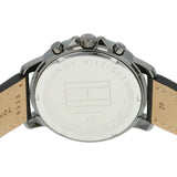 Buy Shop Tommy Hilfiger London Chronograph Grey Dial Black Leather Strap Watch for Men - 1791533 USA Online