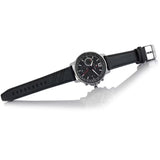 Buy Shop Tommy Hilfiger London Chronograph Grey Dial Black Leather Strap Watch for Men - 1791533 USA Online