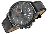 Buy Shop Tommy Hilfiger London Chronograph Grey Dial Black Leather Strap Watch for Men - 1791533 USA Online