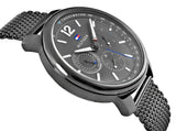Buy Shop Tommy Hilfiger London Chronograph Grey Dial Grey Mesh Bracelet Watch for Men - 1791530 USA Online