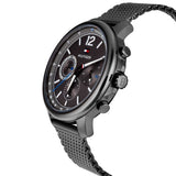 Buy Shop Tommy Hilfiger London Chronograph Grey Dial Grey Mesh Bracelet Watch for Men - 1791530 USA Online