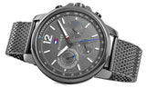 Buy Shop Tommy Hilfiger London Chronograph Grey Dial Grey Mesh Bracelet Watch for Men - 1791530 USA Online