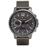 Buy Shop Tommy Hilfiger London Chronograph Grey Dial Grey Mesh Bracelet Watch for Men - 1791530 USA Online