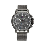 Buy Shop Tommy Hilfiger London Chronograph Grey Dial Grey Mesh Bracelet Watch for Men - 1791530 USA Online