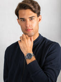 Buy Shop Tommy Hilfiger London Chronograph Quartz Blue Dial Silver Steel Strap Watch for Men - 1791534 USA Online