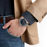 Buy Shop Tommy Hilfiger London Chronograph Quartz Blue Dial Silver Steel Strap Watch for Men - 1791534 USA Online
