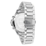 Buy Shop Tommy Hilfiger London Chronograph Quartz Blue Dial Silver Steel Strap Watch for Men - 1791534 USA Online