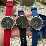 Buy Shop Tommy Hilfiger Luca Chronograph Black Dial Black Rubber Strap Watch For Men - 1710491 USA Online