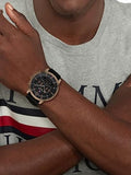 Buy Shop Tommy Hilfiger Luca Chronograph Black Dial Black Rubber Strap Watch For Men - 1710491 USA Online
