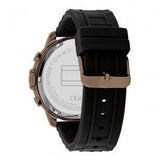 Buy Shop Tommy Hilfiger Luca Chronograph Black Dial Black Rubber Strap Watch For Men - 1710491 USA Online