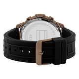 Buy Shop Tommy Hilfiger Luca Chronograph Black Dial Black Rubber Strap Watch For Men - 1710491 USA Online