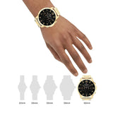 Buy Shop Tommy Hilfiger Luca Chronograph Black Dial Gold Steel Strap Watch For Men - 1710511 USA Online