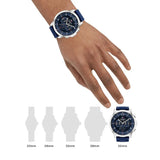 Buy Shop Tommy Hilfiger Luca Chronograph Blue Dial Blue Silicone Strap Watch For Men - 1710489 USA Online