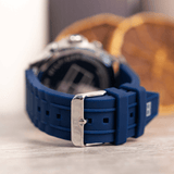 Buy Shop Tommy Hilfiger Luca Chronograph Blue Dial Blue Silicone Strap Watch For Men - 1710489 USA Online