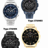 Buy Shop Tommy Hilfiger Luca Chronograph Blue Dial Silver Steel Strap Watch For Men - 1710492 USA Online