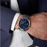 Buy Shop Tommy Hilfiger Luca Chronograph Blue Dial Silver Steel Strap Watch For Men - 1710492 USA Online
