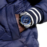 Buy Shop Tommy Hilfiger Luca Chronograph Blue Dial Silver Steel Strap Watch For Men - 1710492 USA Online