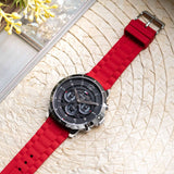 Buy Shop Tommy Hilfiger Luca Chronograph Grey Dial Red Silicone Strap Watch For Men - 1710490 USA Online