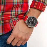 Buy Shop Tommy Hilfiger Luca Chronograph Grey Dial Red Silicone Strap Watch For Men - 1710490 USA Online