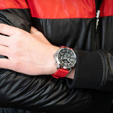 Buy Shop Tommy Hilfiger Luca Chronograph Grey Dial Red Silicone Strap Watch For Men - 1710490 USA Online