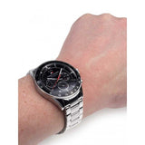 Buy Shop Tommy Hilfiger Luke Chronograph Black Dial Silver Steel Strap Watch for Men - 1791104 USA Online