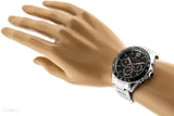 Buy Shop Tommy Hilfiger Luke Chronograph Black Dial Silver Steel Strap Watch for Men - 1791104 USA Online