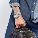 Buy Shop Tommy Hilfiger Luke Chronograph Black Dial Silver Steel Strap Watch for Men - 1791104 USA Online