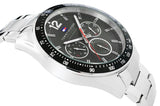 Buy Shop Tommy Hilfiger Luke Chronograph Black Dial Silver Steel Strap Watch for Men - 1791104 USA Online