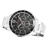 Buy Shop Tommy Hilfiger Luke Chronograph Black Dial Silver Steel Strap Watch for Men - 1791104 USA Online