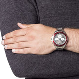 Buy Shop Tommy Hilfiger Luke Chronograph Black Dial Silver Steel Strap Watch for Men - 1791122 USA Online