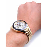 Buy Shop Tommy Hilfiger Luke Chronograph White Dial Gold Steel Strap Watch for Men - 1791121 USA Online