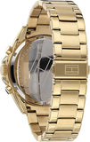 Buy Shop Tommy Hilfiger Luke Chronograph White Dial Gold Steel Strap Watch for Men - 1791121 USA Online