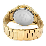 Buy Shop Tommy Hilfiger Luke Chronograph White Dial Gold Steel Strap Watch for Men - 1791121 USA Online