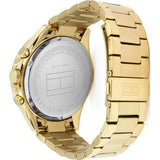 Buy Shop Tommy Hilfiger Luke Chronograph White Dial Gold Steel Strap Watch for Men - 1791121 USA Online