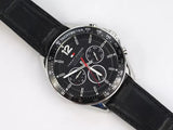 Buy Shop Tommy Hilfiger Luke Quartz Black Dial Black Leather Strap Watch for Men - 1791117 USA Online
